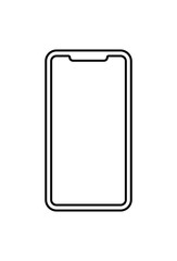 simple mobile phone line art for design. mobile phone symbol