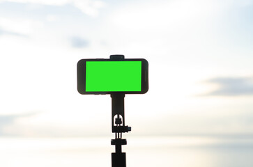 Smartphone green screen.