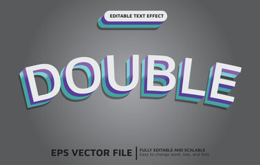 Editable Text Effect with Double Layered Style