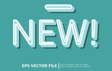 Editable Text Effect with Soft White and Tosca Style