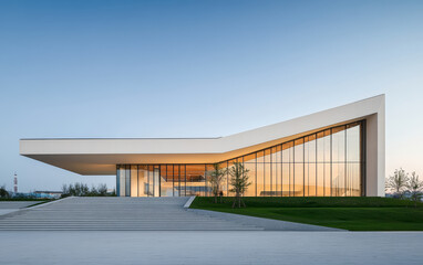 Obraz premium Minimalist modern art building space structure