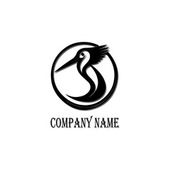 Obraz premium black and white logo