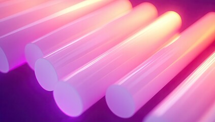 Composition of white and pink neon tubes.