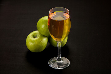 Fresh sweet natural apple juice