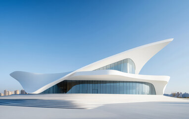 Minimalist modern architecture and spatial structure