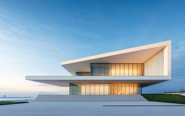 Minimalist modern architecture and spatial structure