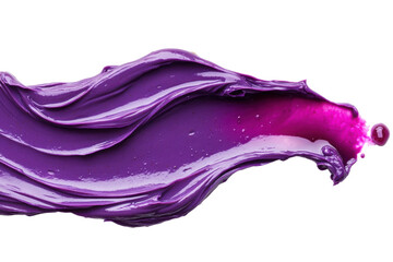 Purple textured paint splash. Transparent background png.