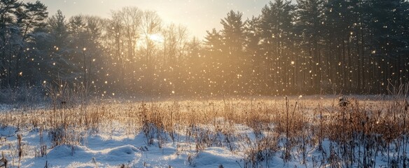 The Winter Snowy Sunrise