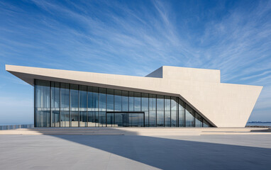 Fototapeta premium Minimalist modern architecture and spatial structure