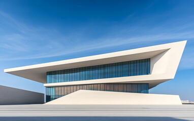 Fototapeta premium Minimalist modern architecture and spatial structure