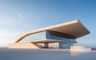 Minimalist modern architecture and spatial structure
