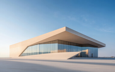 Minimalist modern architecture and spatial structure
