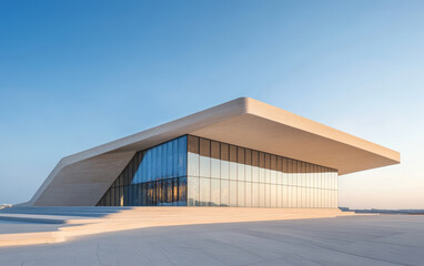 Minimalist modern architecture and spatial structure
