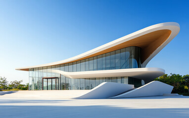 Minimalist modern architecture and spatial structure
