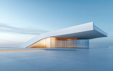 Minimalist modern architecture and spatial structure
