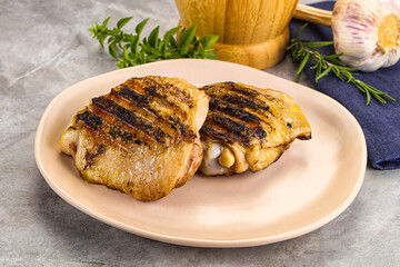 Two Tasty grilled chicken thighs