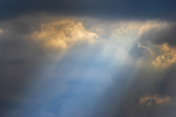 Large clouds gather before rain