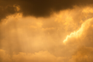 Large clouds gather before rain