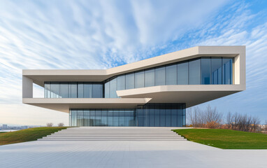 Minimalist modern art building space structure
