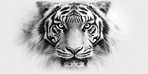 Close-up portrait of a majestic white tiger, captured in stunning detail.