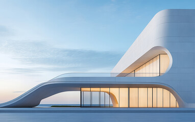 Fototapeta premium Minimalist modern art building space structure 