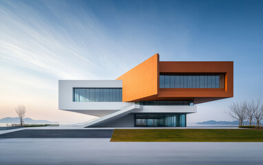Minimalist modern art building space structure
