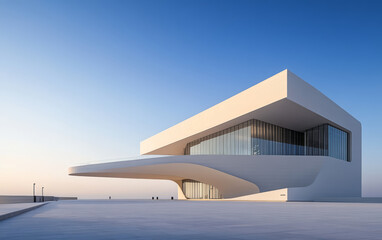 Minimalist modern architecture and spatial structure
