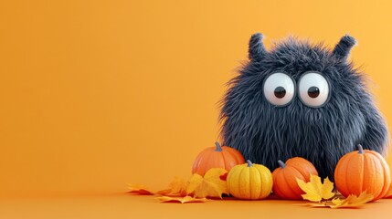 Fototapeta premium A funny furry monster