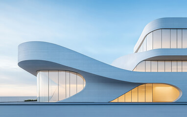 Obraz premium Minimalist modern architecture and spatial structure 