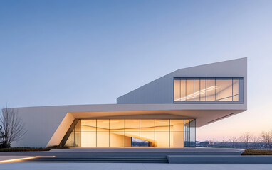 Minimalist modern architecture and spatial structure
