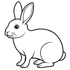 Bunny animal line art element.