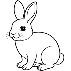 Bunny animal line art element.