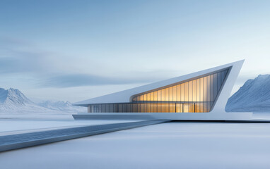 Minimalist modern architecture and spatial structure
