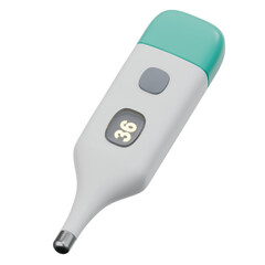thermometer celcius 3D Icon Illustration. Low Poly Style