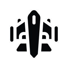 jet fighter icon. vector glyph icon for your website, mobile, presentation, and logo design.