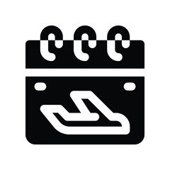 calendar icon. vector glyph icon for your website, mobile, presentation, and logo design.