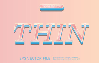 Obraz premium Editable Text Effect with Thin Peach Style