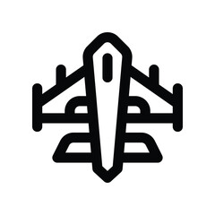 jet fighter icon. vector line icon for your website, mobile, presentation, and logo design.