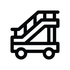 airplane stair icon. vector line icon for your website, mobile, presentation, and logo design.
