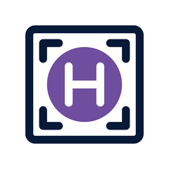 Fototapeta premium heliport icon. vector dual tone icon for your website, mobile, presentation, and logo design.