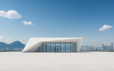 Minimalist modern art building space structure
