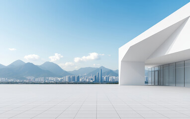 Minimalist modern art building space structure
