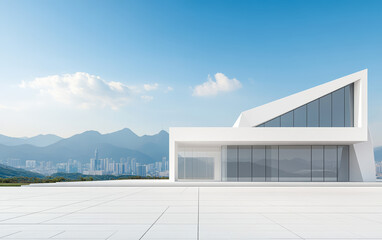 Minimalist modern art building space structure
