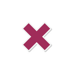 Delete sign, X Sign icon isolated on transparent background