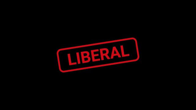 Liberal Text Stamp Animation