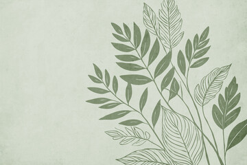 Botanical illustration for printing on wall decorations. Pattern for covers, business cards.