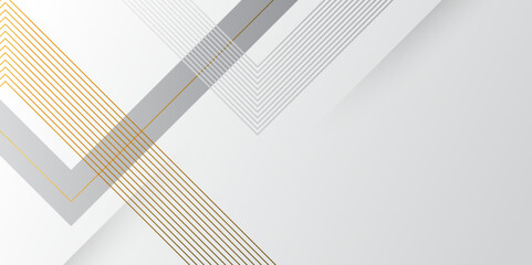 Abstract geometric white and gray arrow shine line elements design background. Dynamic and luxury grey Silver gold Line Abstract Background for Business and Tech Concepts, cover, banner.	
