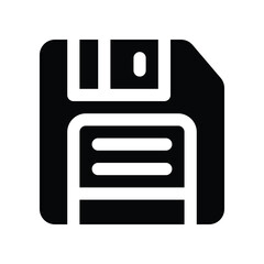 floppy disk icon. vector glyph icon for your website, mobile, presentation, and logo design.