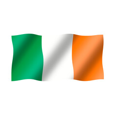 Fototapeta premium The national flag of ireland is flying beautifully