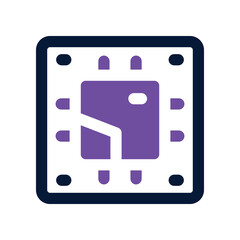 processor icon. vector dual tone icon for your website, mobile, presentation, and logo design.